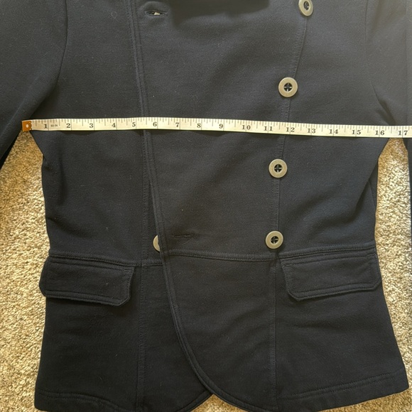 Y2K Converse One Star Fleece Military Jacket Blazer, Navy. Small - Picture 7 of 7